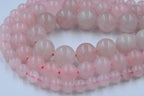 TWO STRANDS Rose Quartz 4mm, 6mm, 8mm, 10mm Pink Rose Quartz -15 inch strand