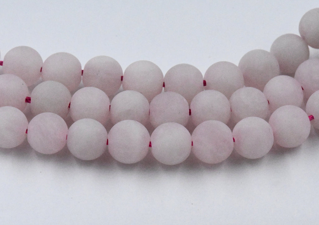 Matte Pale Rose Quartz 4mm 6mm 8mm 10mm