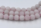 Matte Pale Rose Quartz 4mm 6mm 8mm 10mm