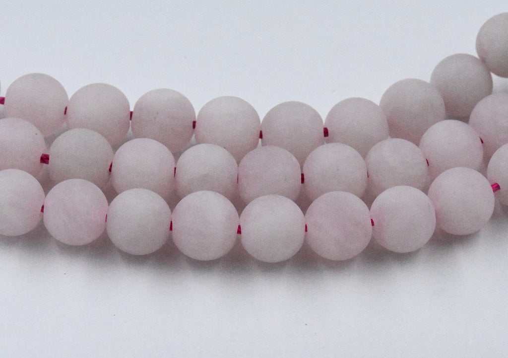 TWO STRANDS Matte Pale Rose Quartz 4mm 6mm 8mm 10mm