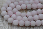 TWO STRANDS Matte Pale Rose Quartz 4mm 6mm 8mm 10mm