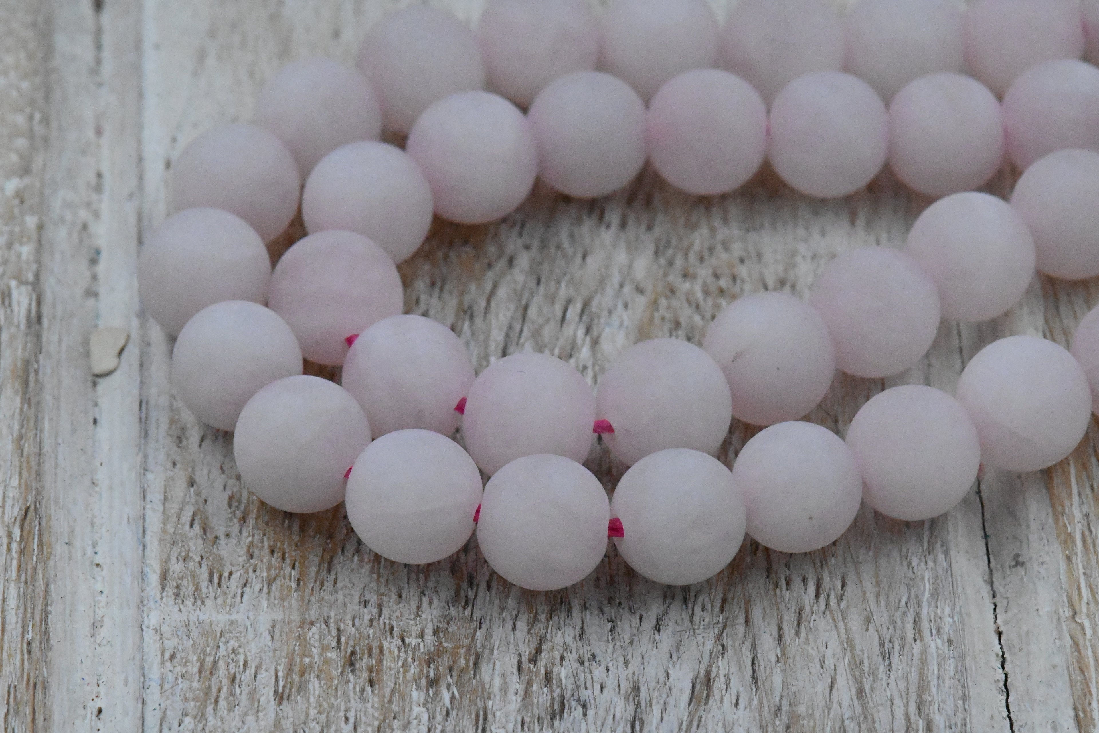 Matte Pale Rose Quartz 4mm 6mm 8mm 10mm
