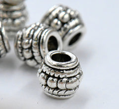 Antique Silver Tibetan Style Beaded Spacer Beads
