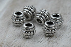 Antique Silver Tibetan Style Beaded Spacer Beads