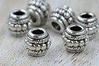 Antique Silver Tibetan Style Beaded Spacer Beads