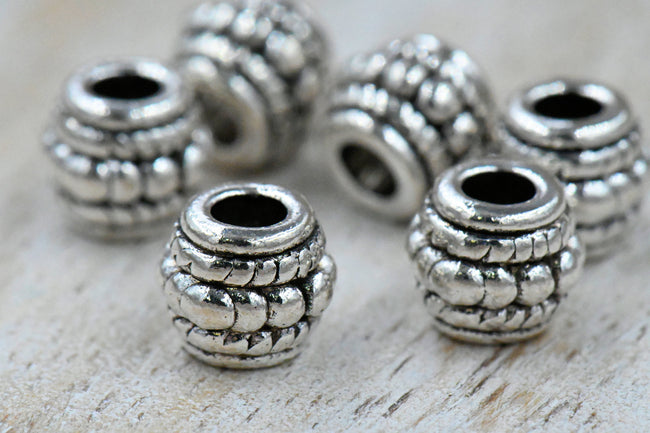Antique Silver Tibetan Style Beaded Spacer Beads Main Image