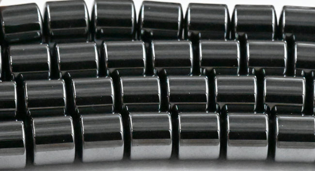 AA Non-magnetic Synthetic Hematite Column Beads Hover Image