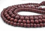 TWO STRANDS Santa Fe Brown Wood Round 8mm, Light Brown -16-inch strand