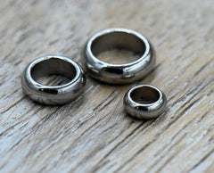 Stainless Steel Rondelles, 4mm 5mm 6mm 7mm 8mm, 50pc