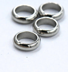 Stainless Steel Rondelles, 4mm 5mm 6mm 7mm 8mm, 50pc