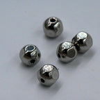 Stainless Steel Beads, Faceted, Round 5mm, 6mm -25pc