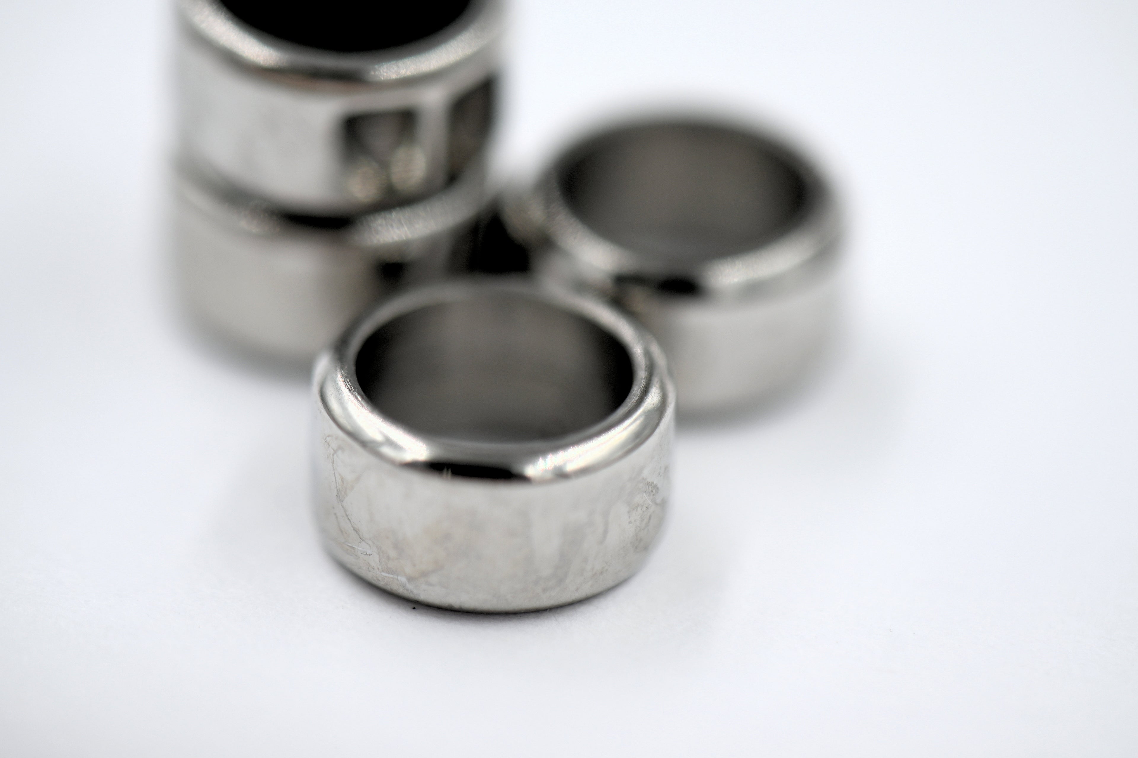 Stainless Steel Beads, Large Hole Beads, Column, Stainless Steel Color, 11x6mm