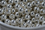 Stainless Steel Beads, Round, Silver Color Plated, 8x6.5mm
