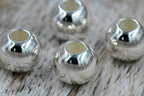 Stainless Steel Beads, Round, Silver Color Plated, 8x6.5mm