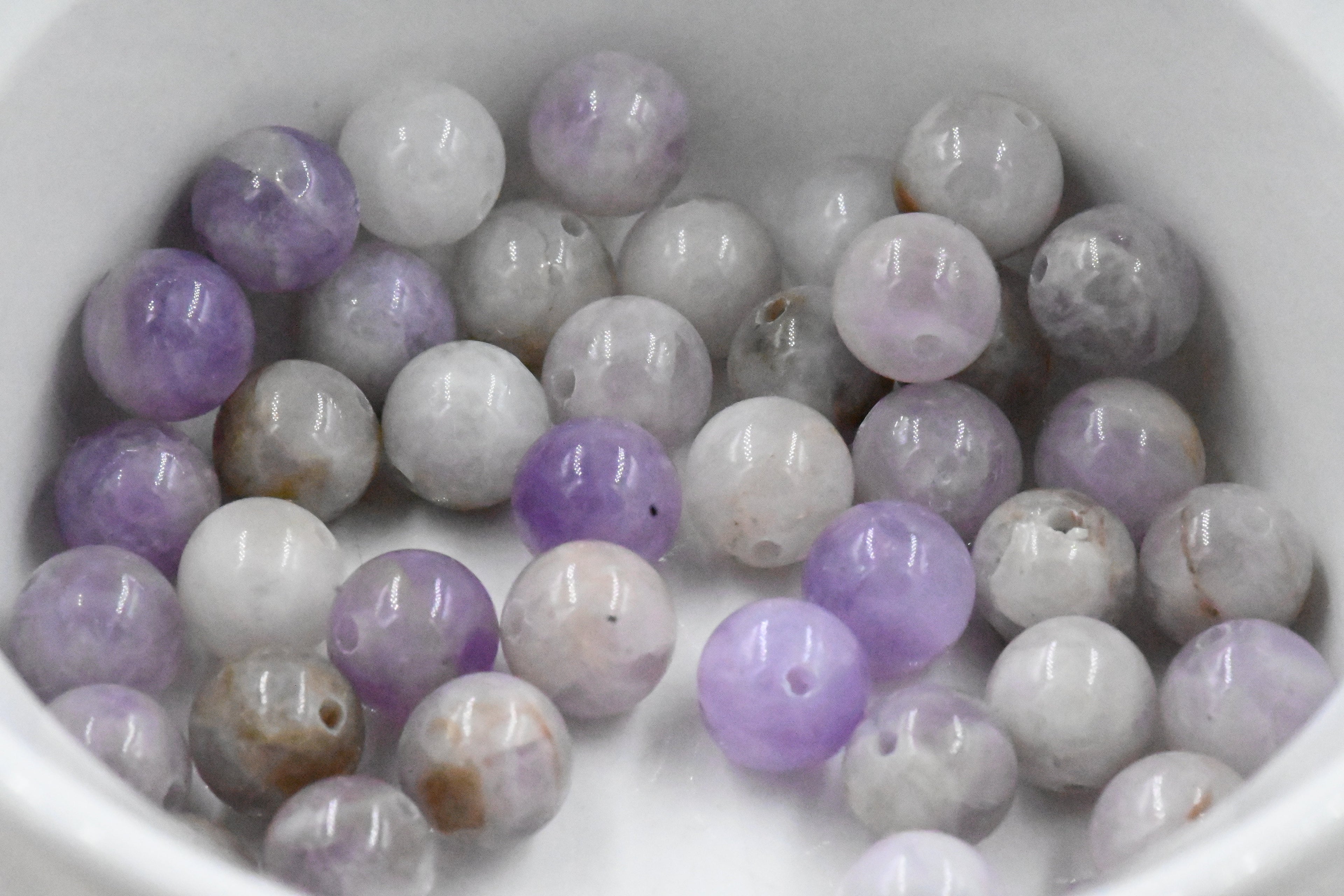 TWO STRANDS  Light Amethyst 8mm Round