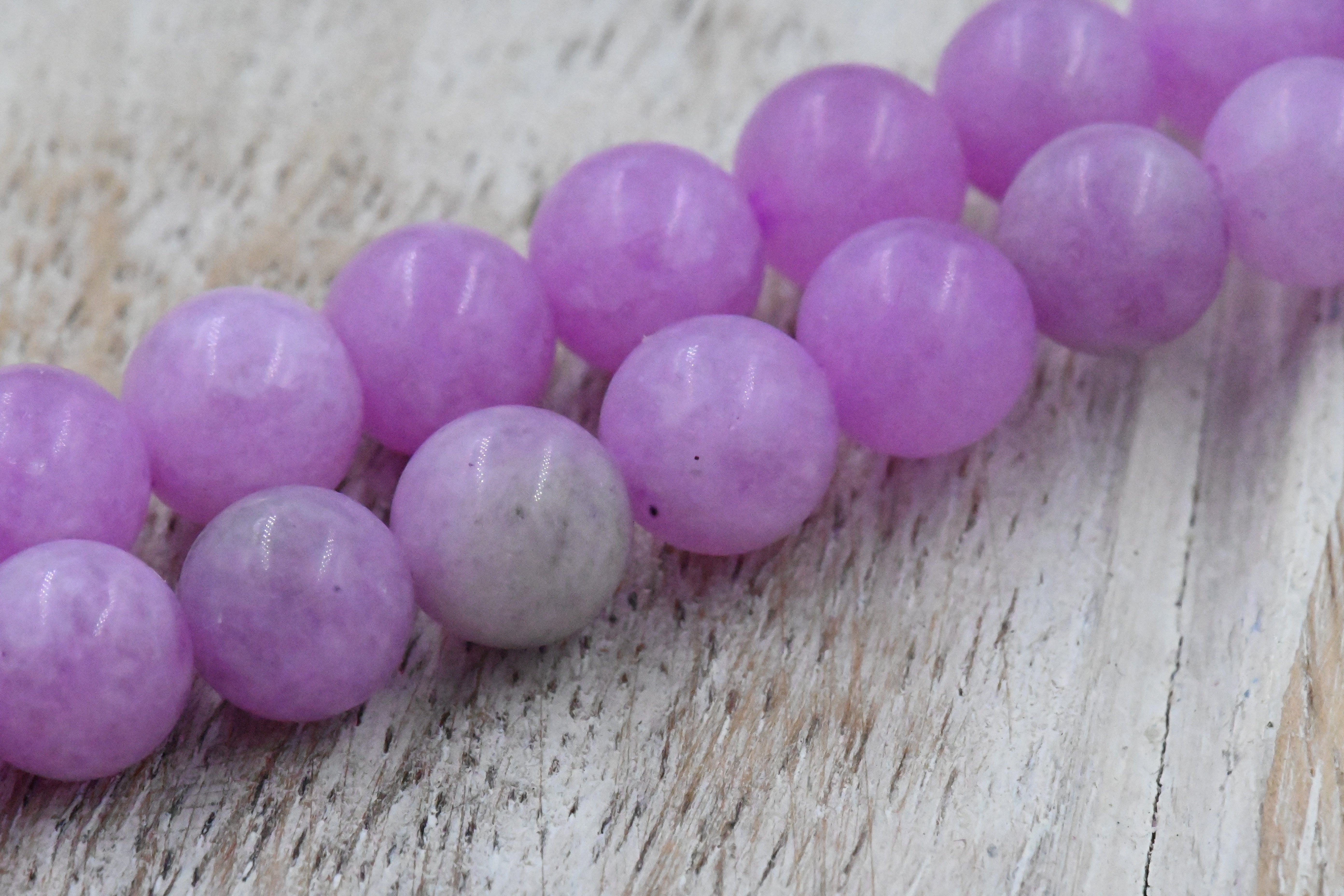 8mm Matte Violet Purple Malaysia "Jade" Round Beads -15 inch strand