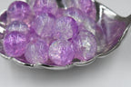 100pc Purple 6mm 8mm 10mm Lilac Transparent Glass Beads ,