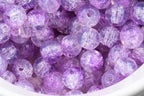 100pc Purple 6mm 8mm 10mm Lilac Transparent Glass Beads ,