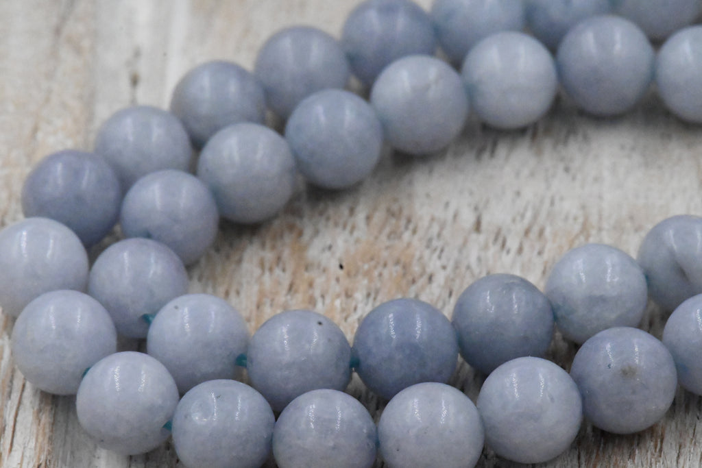8mm Blue Quartz Beads Strands, Dyed & Heated, Imitation Aquamarine