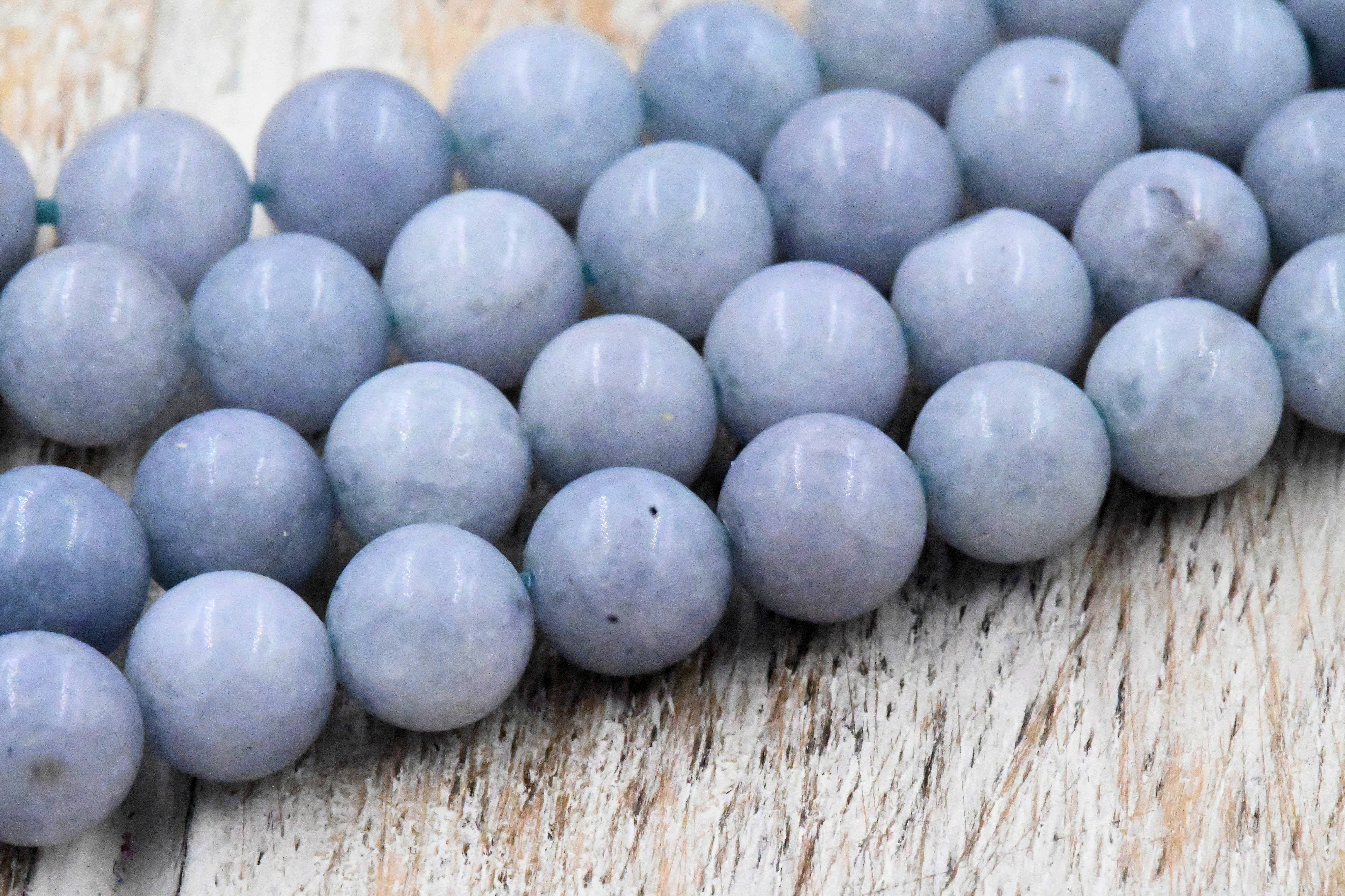 8mm Blue Quartz Beads Strands, Dyed & Heated, Imitation Aquamarine