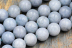 TWO STRANDS  8mm Blue Quartz Beads Strands, Dyed & Heated, Imitation Aquamarine