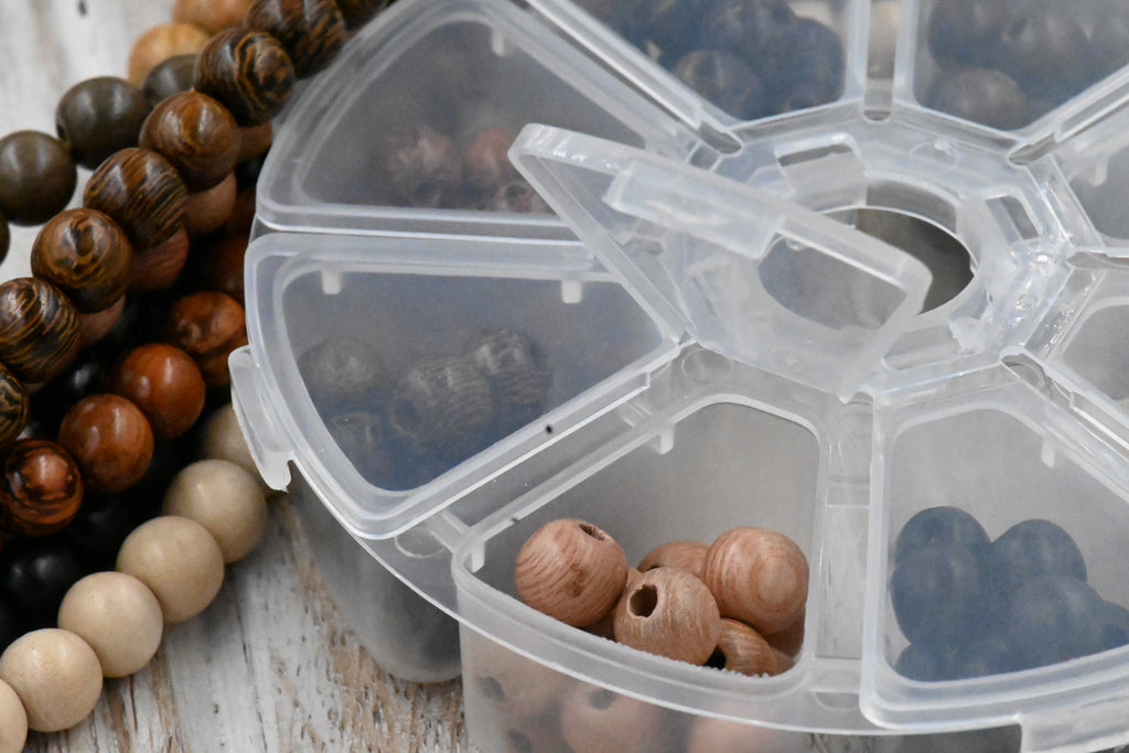 8mm Exotic Natural Wood Set Rosewood, Ebony, Bayong, Palmwood. 120pc