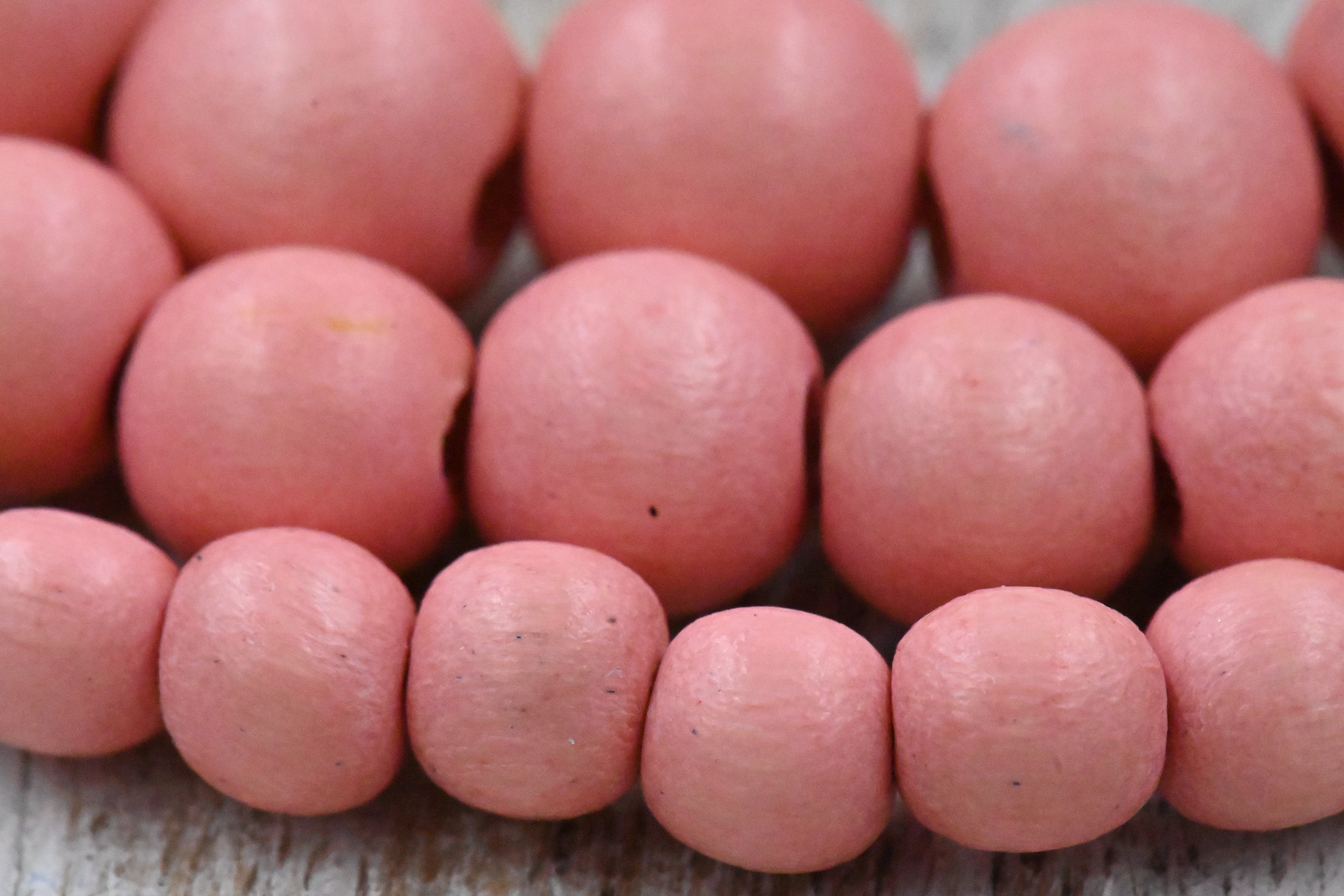 Pink Wood Round 6mm 8mm 10mm, Old World Pink Boho Wood Beads -16 inch strand