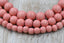 Pink Wood Round 6mm 8mm 10mm, Old World Pink Boho Wood Beads -16 inch strand