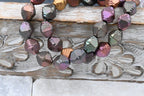 Metallic Mix 10x8mm Faceted Bicone Czech Glass Beads 6pc