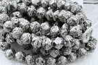 Czech Glass Beads 8mm English Cut Antique Silver 10pc