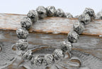 Czech Glass Beads 8mm English Cut Antique Silver 20pc