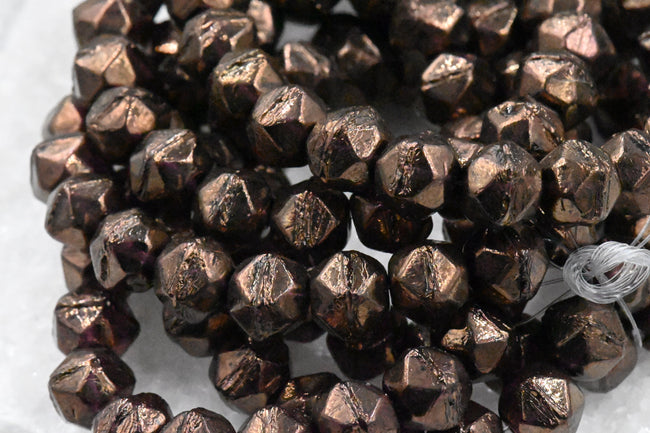 Czech 8mm English Cut Bronze with a Purple Luster, 20pc Main Image