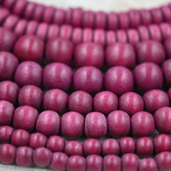 Mulberry Purple Beads 6mm 8mm 10mm Wood beads -16 inch strand