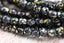 Czech 4mm Faceted 100pc Round Firepolished Bead Black with Picasso Finish