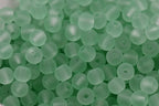 6mm  8mm Meadow Green Frosted Glass Round Druk Beads - 100 beads