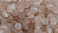 Brown Sugar 6mm Frosted Matte Glass Round Druk Beads - 100 beads