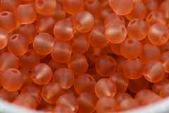 Autumn Spice Orange 6mm frosted Sea Glass