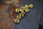 Gold Rhinestone Rondelle Spacer Beads, 6mm, 8mm