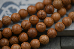 Natural 6mm 8mm 10mm Sandy Burl Wood Beads