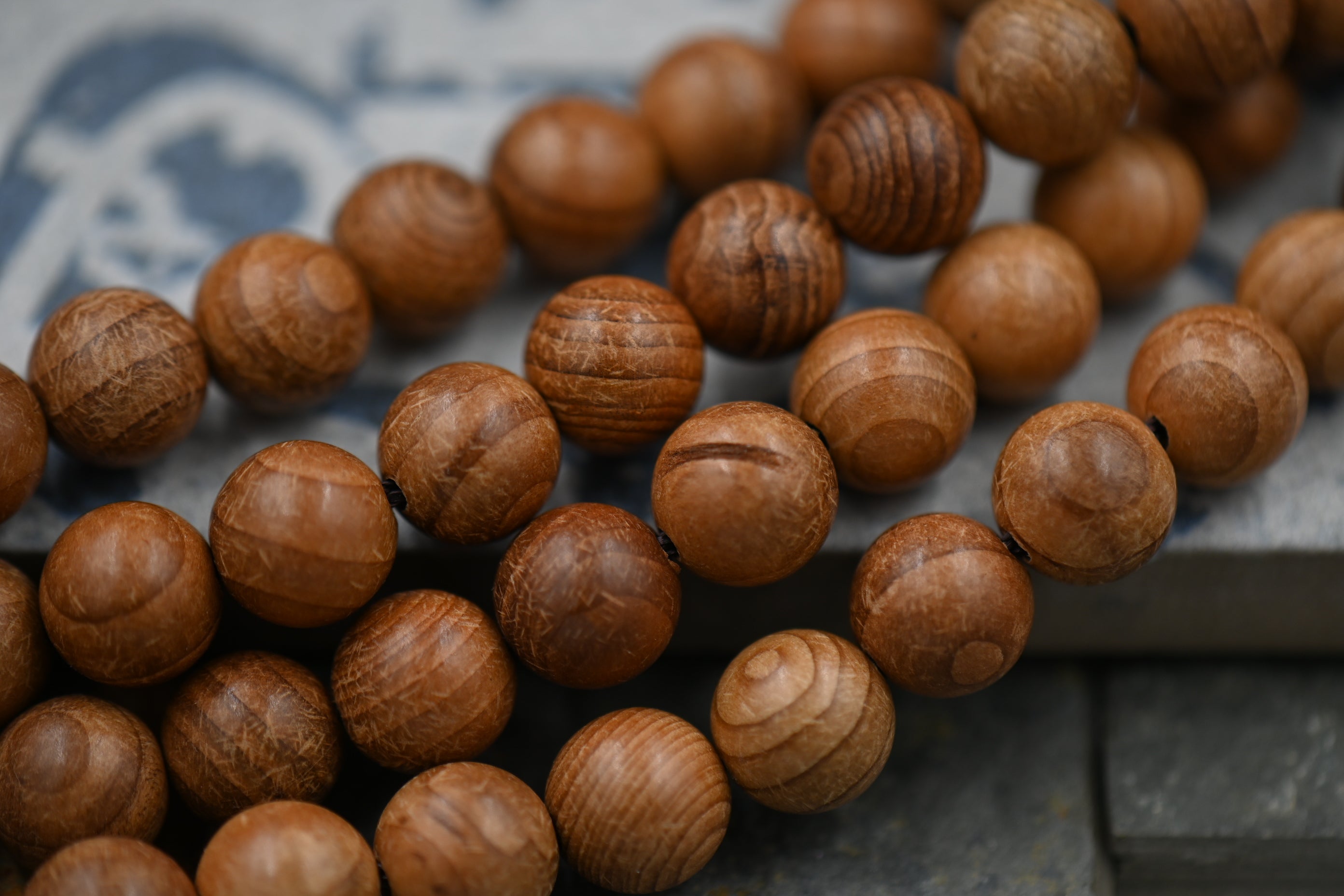 Natural 6mm 8mm 10mm Sandy Burl Wood Beads