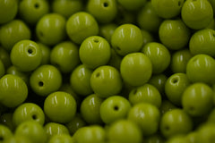 100pc Czech 6mm Round Opaque Peridot Green