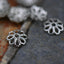Flower Bead Caps, Fancy Bead Caps, Platinum, 6x1.5mm, 50pc