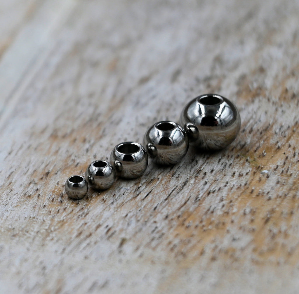 Stainless Steel Spacer Beads, 3mm 4mm 5mm 6mm 8mm Silver Spacer