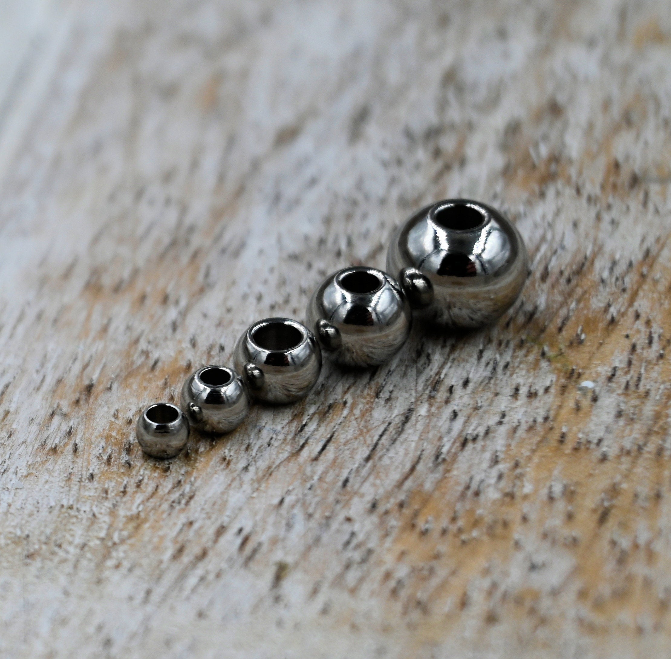 Stainless Steel Spacer Beads, 3mm 4mm 5mm 6mm 8mm 10mm Silver Spacer