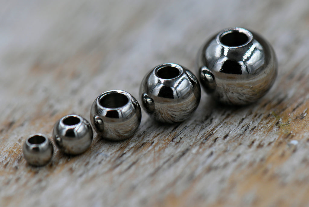 Stainless Steel Spacer Beads, 3mm 4mm 5mm 6mm 8mm Silver Spacer