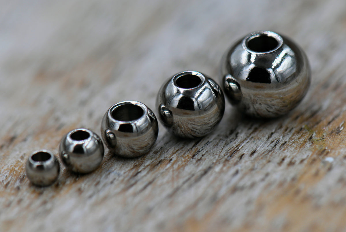 Stainless Steel Spacer Beads, 3mm 4mm 5mm 6mm 8mm 10mm Silver Spacer