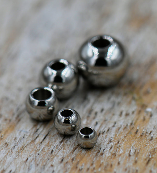 Stainless Steel Spacer Beads, 3mm 4mm 5mm 6mm 8mm Silver Spacer Hover Image