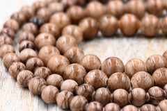 Mocha Brown Dyed Jade 4mm 6mm 8mm 10mm