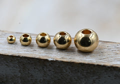 18K Gold Plated Stainless Steel Seamless 3mm 4mm 5mm 6mm 8mm Beads