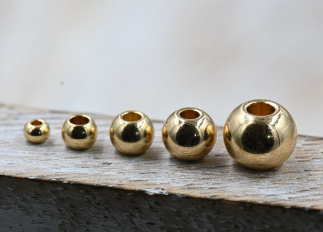 18K Gold Plated Stainless Steel Seamless 3mm 4mm 5mm 6mm 8mm Beads Main Image